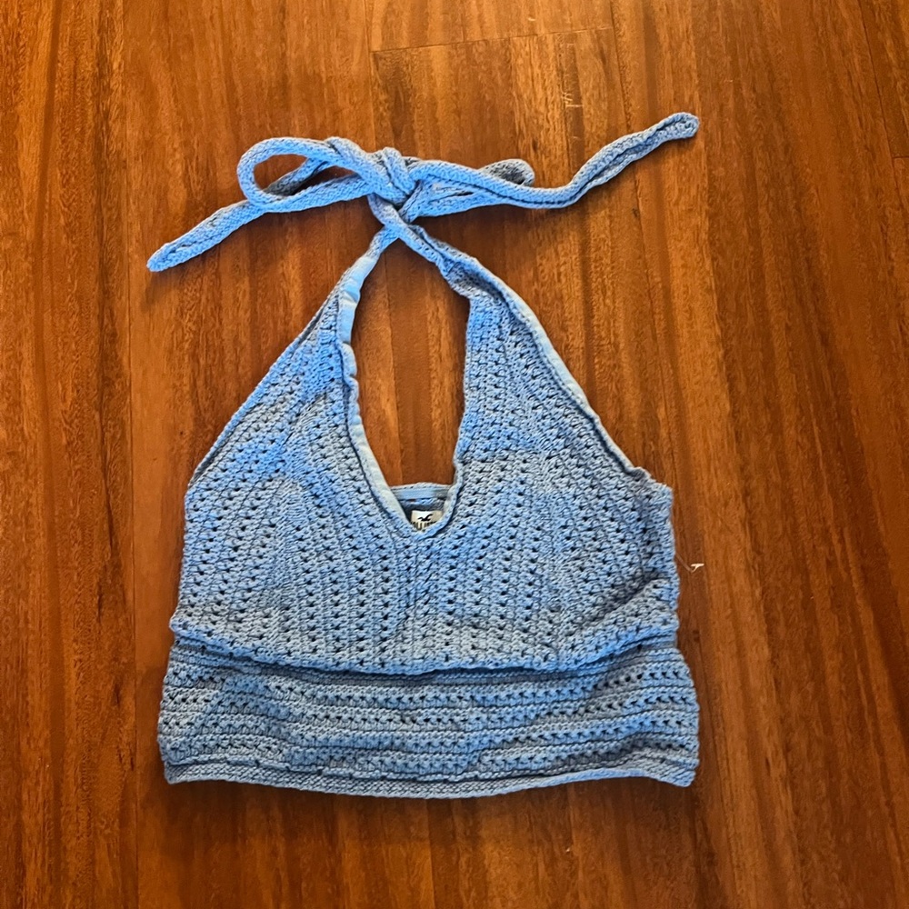 Hollister Blue Knit Halter Top